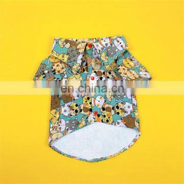 Fashionable Polyester Dog Puppy Shirt French Bulldog Summer Fasion Cartoon Shirt With Bandana photo-4