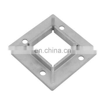 304 316 Baluster Square Post Stainless Steel Handrail Base Plates photo-3