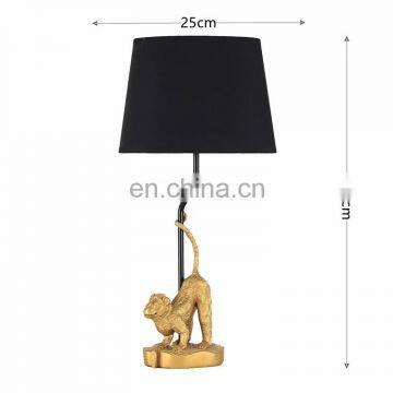 Unique Monkey Animal Base Table Lamp Home Ornament Creative Design Modern Bedside Lamp photo-6