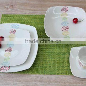 TABLEWARE 20PCS 30PCS SQUARE PORCELAIN DINNERWARE SETS