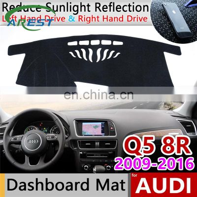 for Audi Q5 8R 2009~2016 Anti-Slip Anti-UV Mat Dashboard Cover Pad Sun Shade Dashmat Protect Carpet Accessories S-line 2012 2015