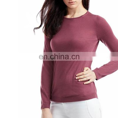 Fashion Cashmere Tunic Sweater Clothes Crew Neck Pullover For Women