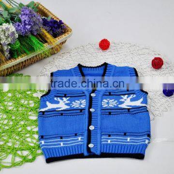 Modern Sweaters Kids No Sleeves Cardigan Sweater 100% Cotton Boys Vest