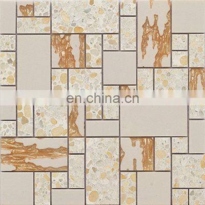 JBN Ceramics Terrazzo and Resin Mosaic Tile Bathroom Floor Tiles Kitchen Backsplash Washroom Wall Stone Tiles