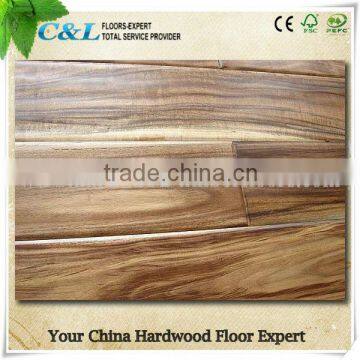 Well-beloved handscraped natural acacia wood parquet flooring