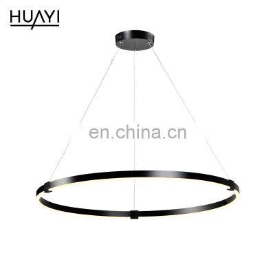 HUAYI New Arrival Living Room Indoor Decoration Hanging Circular LED Modern Pendant Light