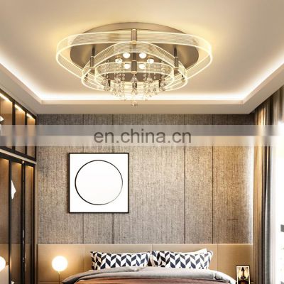 Gorgeous Indoor Decoration 54w 72w K9 Crystal Modern Bedroom Living Room LED Ceiling Light