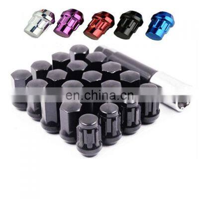 20pcs Official Motor Sport Steel Wheel nut, Popular M12x1.5/ M12x1.25 Car Wheel Lock Nut