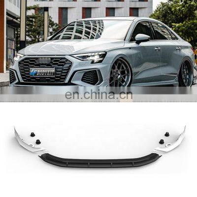 Manufacturer's original design body kit spoiler 3 pieces front shovel suitable for Audi A3 2020 2021 front bumper lip