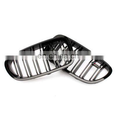 For BMW Grille F10 Racing Grill Glossy Black Double Slat Line Car Bumper Mesh Grill for 5 Series F10 F18 M5 2010-2017 photo-4