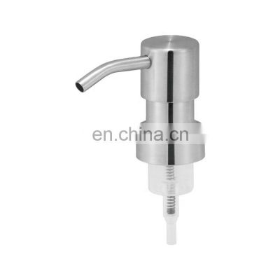 LongAn Factory Directly 24MM Hand Metal Stainless Steel Soap Foam Lotion Pumps 28MM Black Dispenser For Metal Pump Soap Bottle