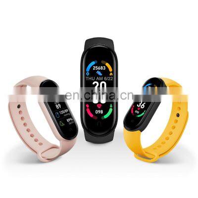 Amazon Hot Selling M6 Smart Bracelet Full Display Heart Rate Blood Pressure Mi Band 6 Smart Watch