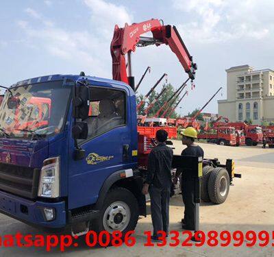 Good Price SINO TRUK HOWO 2T Telescopic Crane Boom Mounted on Cargo Truck for Sale photo-2