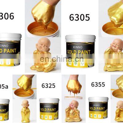 Kinno Wholesale Spray Paint Gold Building Coating Acrylic Metallic Gold Paint photo-5