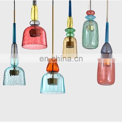 Glass Light Pendant Light Indoor Modern Brushed Nickel Home Hanging Pendant Lamp For Kitchen & Bar