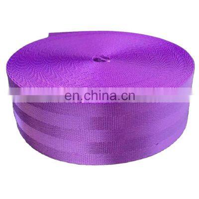 OEM supplier 47mm Purple high tenacity Polyester/nylon Webbing Strap Tape for Airplane Car seat belt