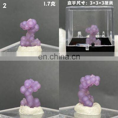 Gifts Raw Amethyst Suppliers Stone Sphere Botryoidal Purple Chalcedony Wholesale Crystals Home Decor Luxury Gift Grape Agate photo-2