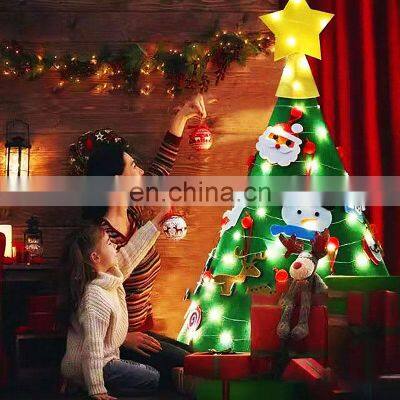 Reusable Felt Desktop Front Door Soft Tree Star Retro Personalized Christmas Ornaments Decoration photo-4