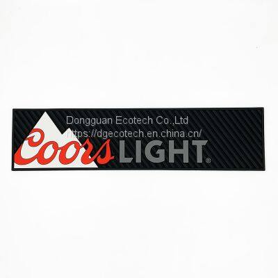 OEM Brand Logo PVC Rubber Beer Bar Mat Eco Water Proof PVC Drinking Bar Rail Mat Silicone Bar Mat Spill Bar Mat photo-3