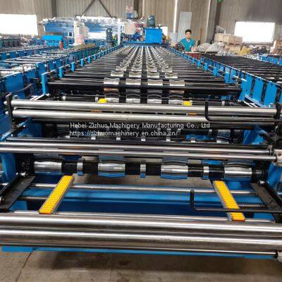 Double Layer PPGI Color Steel TR4 TR5 IBR Roofing Sheet Cold Deck Roll Forming Making Machine Factory Price photo-3