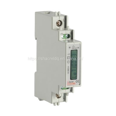 ADL10-E 35mm Din Rail Plastic Enclosure modbus rs485 energy meter single phase 220v