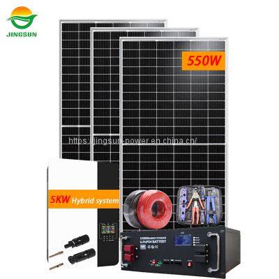 5kw Hybrid Solar System 550W Panels