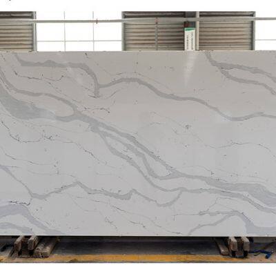 Code：7204，Calacatta Artificial Stone Quartz Slab Kitchen Countertops