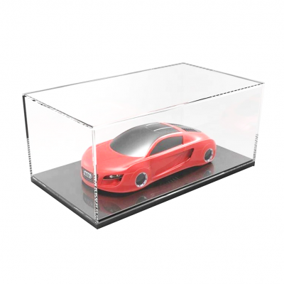 Acrylic Model Car Display Box Plexiglass Toy Display Case with PU Bottom