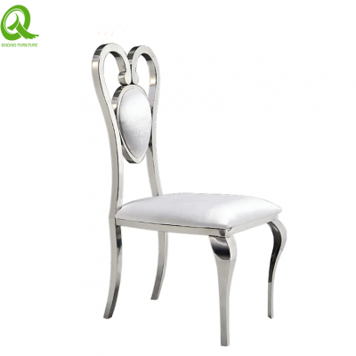 Chairs Home Furniture Modern Dining Chair Stainless Steel Banquet Wedding and Living Room Luxury photo-2