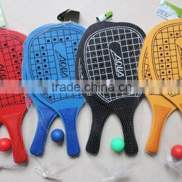 popular color beach paddle beach tennis rackets,wooden racket with holes