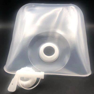 Portable Outdoor Camping Clear Folding Transparent Food Grade Plastic Bucket Bag With Valve photo-3