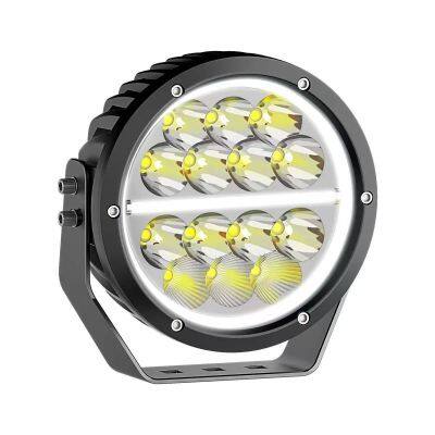 Car LED Driving Work Light 6.5inch LED Laser Driving Light 4x4 Spot Combo Beam Dual Color LED Lights DRL for Offroad photo-2