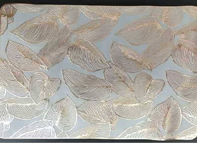 Beautiful Vinyl Placemats Set of 6 Non-Slip Heat Resistant Washable Vinyl Table Mats for Kitchen Dining