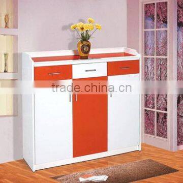 wood display cabinet for shoes with LED light