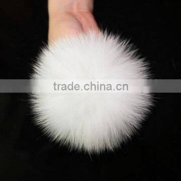 Trendy Key chains Real Fox Pom Pom Fur Balls Garment Accessory