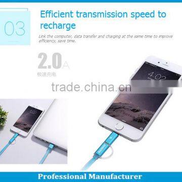 2 in 1 USB to Micro Usb + Aapple Lighting 1M Data Cable photo-3