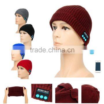 Best Selling Man Women Knitted Beanie Wireless Bluetooth Music Hat Cap