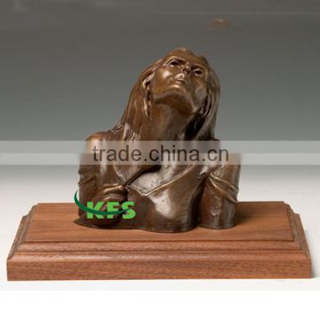 Bronze erotic lady bust