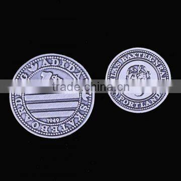 Custom Sovenir Metal Coin,brass Material ,antique Silver Plated