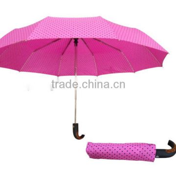 auto 3 fold polka umbrella