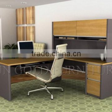 modern laminated particle board computer desk with shelves price (SZ-OD217)