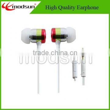 Wholesale noodles metal earphone with mic,Superior sound stereo earphone with mic for mobile phone