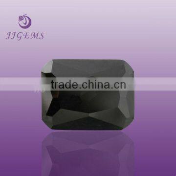 Rectangle shape black cubic zirconia/loose cubic zirconia cz stones