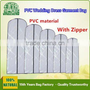 Clear PVC Material Garment Bag Cover/ Wedding Dress Garment Bag Cover photo-4