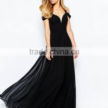 Light ruffled lady black halter designs dress summer apparel suppliers