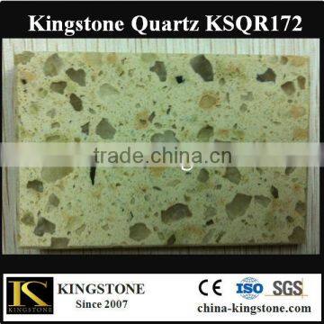 Beige Crystal Quartz Stone Beige Man Made Stone Kitchen Top