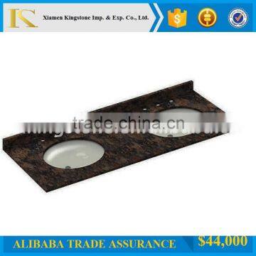 standard size 61"*22" brown granite vanity top baltic brown vanity top for bathroom