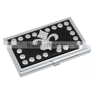 Studded Fleur De Lis Business Card Holder Card Box Card Case