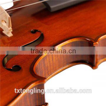 Master Handmade Nature Flamed Maple Violin Advanced Asoustic Matt Violin Ebony Fitted With Case TL004-3 photo-5