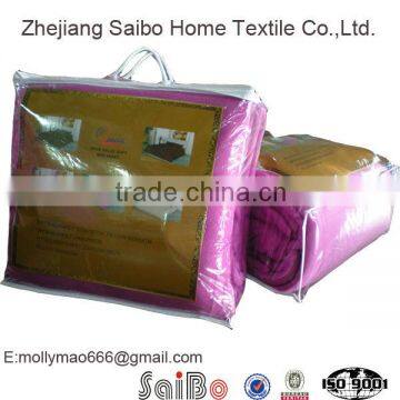 2014 fashion 100% polyester super soft weight blanket